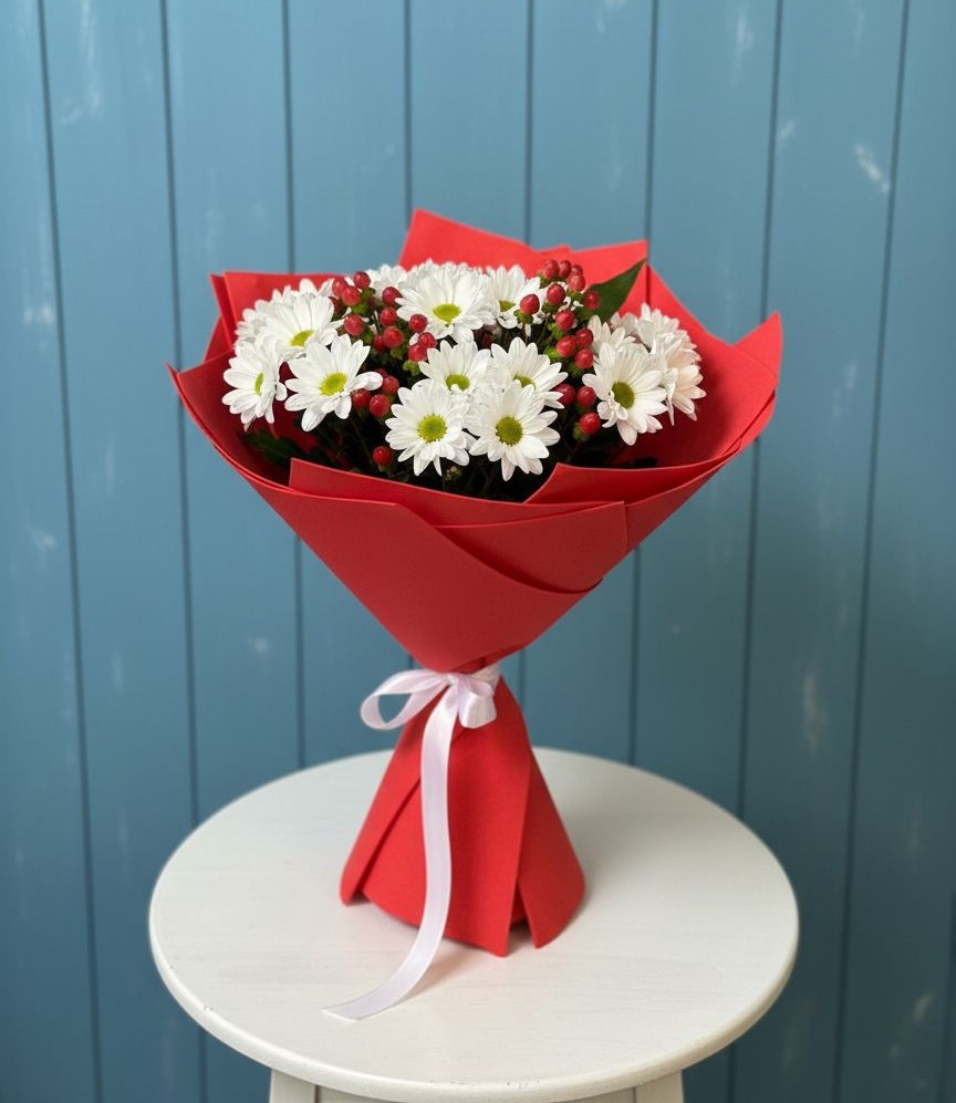 Букет цветов из: Хризантемы в Пяозерский