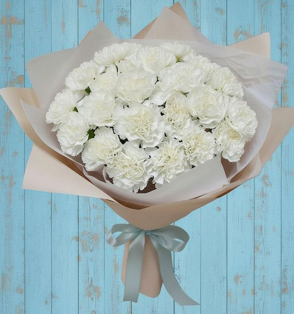 Букет цветов из: Гвоздики в Пяозерский