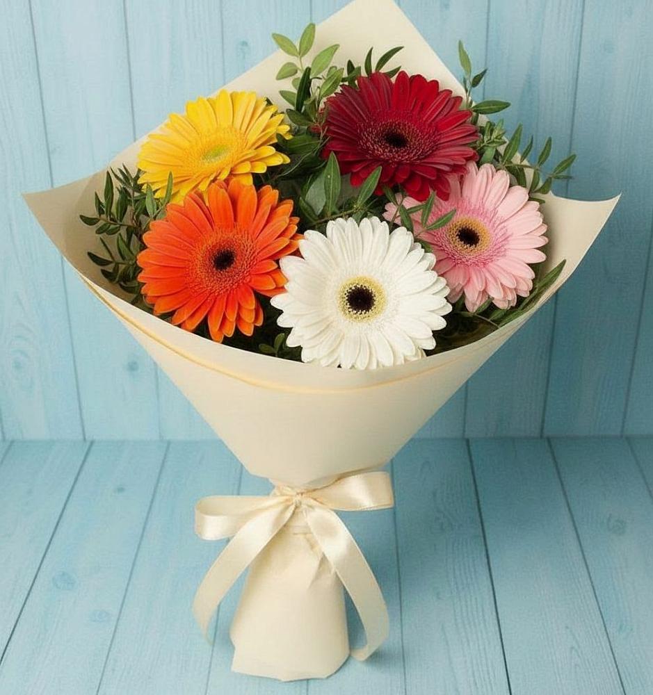 Букет цветов из: Герберы в Пяозерский