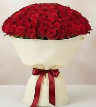 Букет 101 Красная роза Милано в Пяозерский