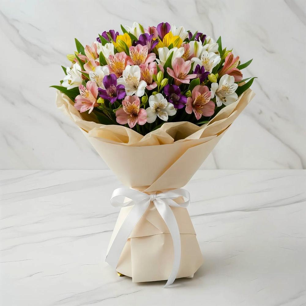 Букет цветов из: Альстромерии в Пяозерский