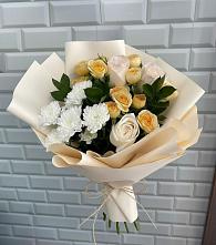 Букет цветов из:  Розы и Хризантемы в Пяозерский
