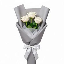 Букет 3 белые розы #REPLACE_PRED# Пяозерский