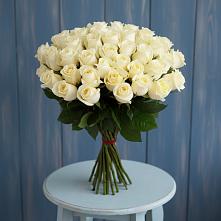 Букет 51 Белая роза Эдлесс Лав в Пяозерский