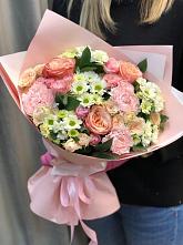 Букет цветов из:  Гвоздики, Розы и Хризантемы #REPLACE_PRED# Пяозерский