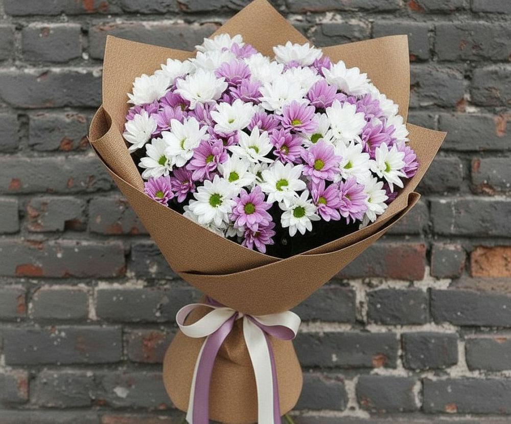 Букет цветов из: Хризантемы в Пяозерский
