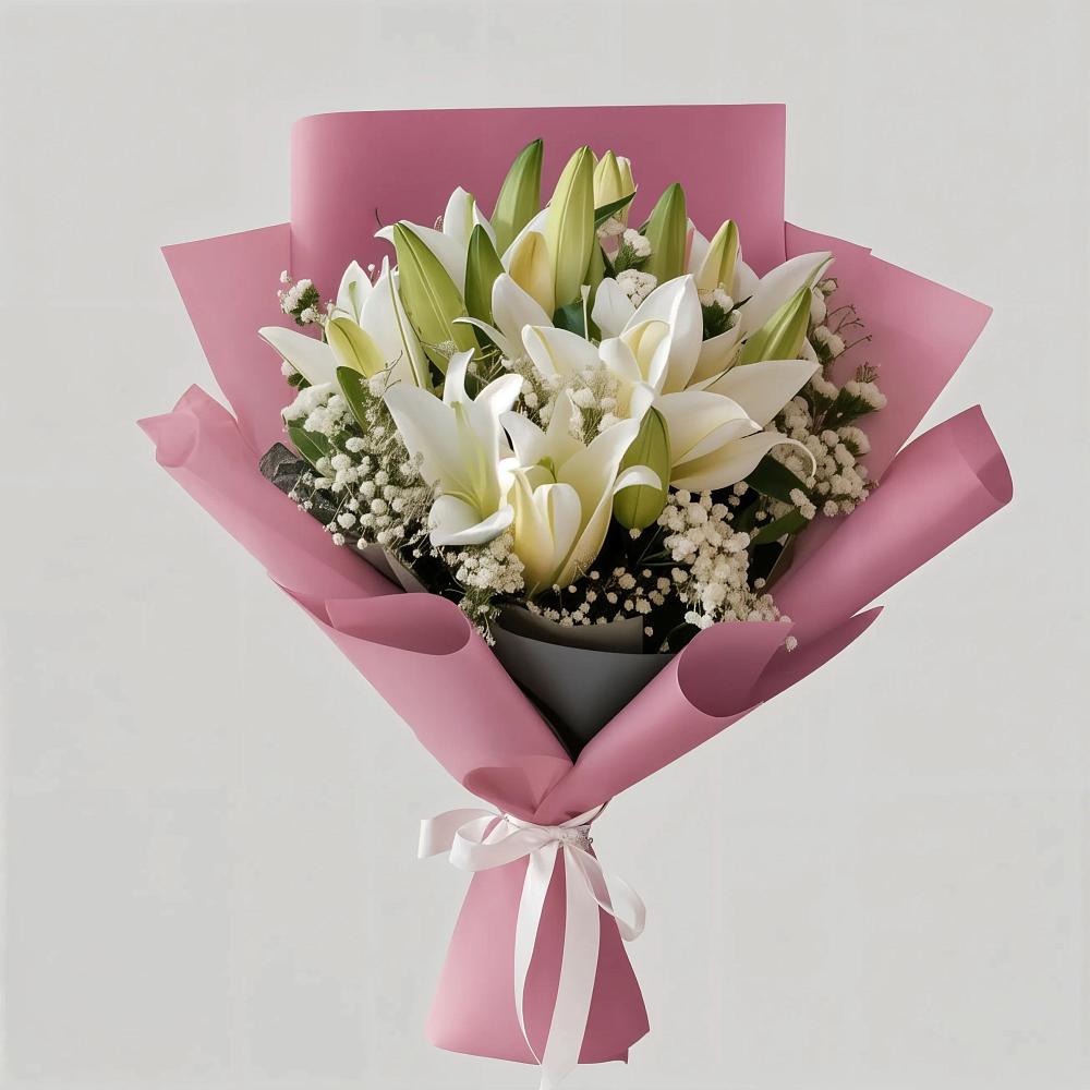 Букет цветов из: Лилии в Пяозерский