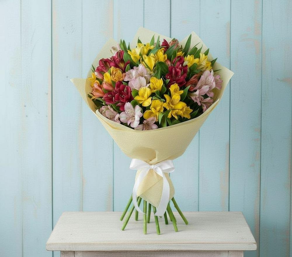 Букет цветов из: Альстромерии в Пяозерский