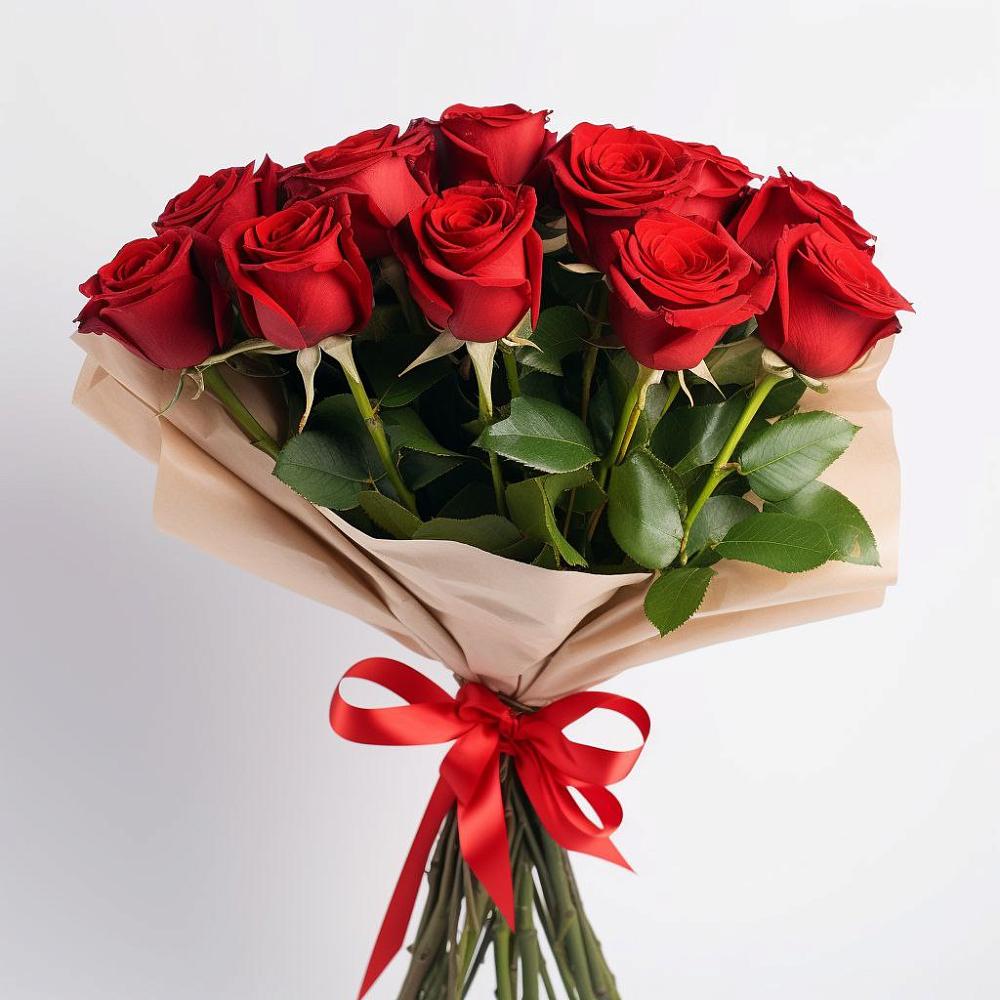 Букет 11 Красных роз Эдлесс Лав в Пяозерский