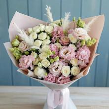 Букет цветов из:  Альстромерии и Розы в Пяозерский