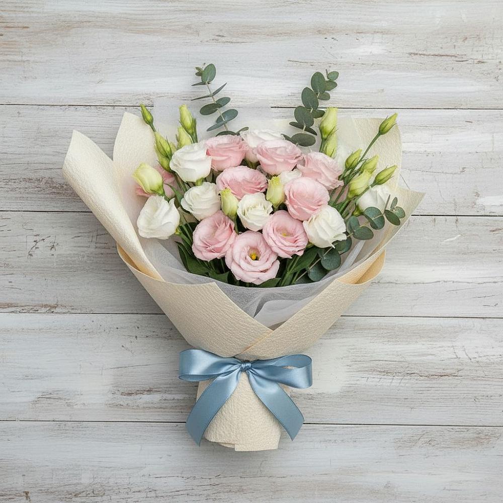 Букет цветов из: Лизиантусы в Пяозерский